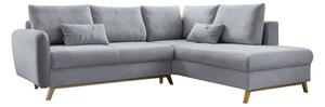 Divano letto angolare grigio chiaro L, angolo destro Scandic Lagom - Miuform