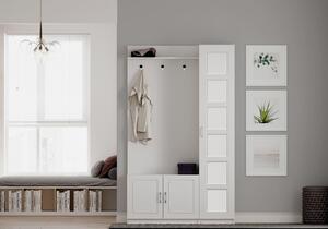 Skye Decor, modello Rb-054, appendiabiti, colore bianco opaco, pannello di particelle di legno, dimensioni 120 x 200 x 35 cm