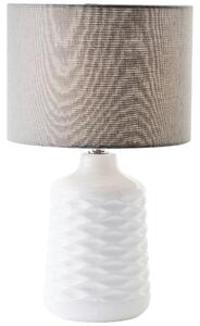 Lampada da tavolo, altezza 42 cm, Ø 25 cm, interruttore, E14, max. 40 W, bianco/giallo