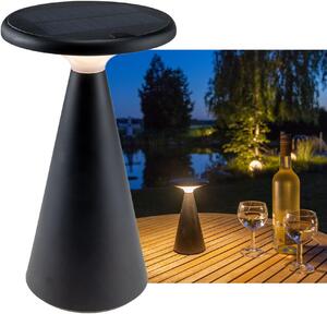 Lampada da tavolo solare a LED Foco Sol 2700K IP44 dimmerabile 20cm nero opaco