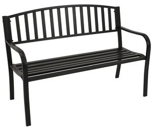Panchina da giardino DEGAMO NEWPORT a 2 posti 127 cm, metallo nero