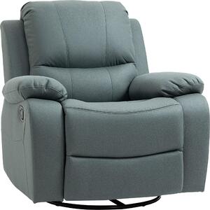 Poltrona relax 839-574V00GN, con regolazione dell'inclinazione fino a 135°, girevole a 360 gradi, struttura in acciaio, 93 x 100 x 98 cm