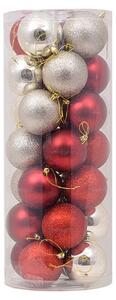 Palline decorative Rosso e Champagne per Albero di Natale Confezione 28 pz Viscio