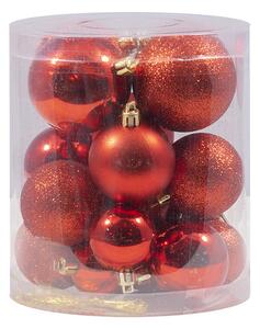 Palline decorative colore Rosso per Albero di Natale Confezione 20 pz Viscio
