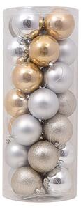 Palline decorative Oro e Argento per Albero di Natale Confezione 28 pz Viscio