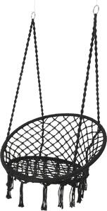 Sedia sospesa Sedia a dondolo ø 82 cm rotonda Sedia con frange Altalena da giardino Poltrona sospesa