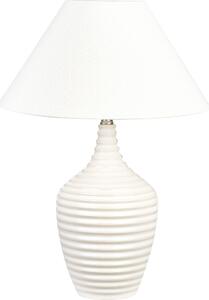 BELIANI Lampada da tavolo beige crema con base in Vetroceramica e paralume in tessuto per comodino