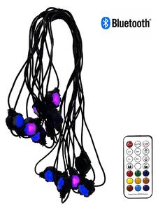 Segnapassi Led Smart Catena decorativa 16 luci Multicolore RGBW Bluetooth con telecomando Wisdom