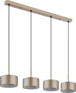 Lampada a sospensione a LED, metallo, color champagne, H 150 cm