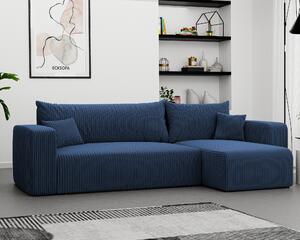 Divano ad angolo Piano in tessuto con funzione letto e contenitore, divano letto, divano angolare imbottito, set divani, divano letto ad angolo - Colore universale: Poso 05