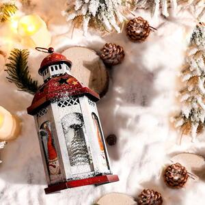 Lanterna natalizia Pupazzo di neve di colore bianco