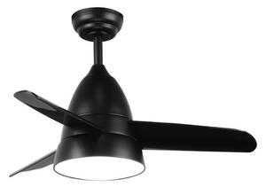 Lampadario Ventilatore da soffitto Black Silence 24W illuminazione Led regolabile con telecomando LEDme