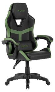 Sedia da gaming ergonomica, colore verde militare, capacità massima di 120 kg, regolabile