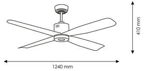 Lampadario Ventilatore da soffitto Support 18W illuminazione Led regolabile con telecomando M LEDME