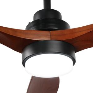 Lampadario Ventilatore da soffitto Black Wood 18W illuminazione Led regolabile con telecomando M LEDME