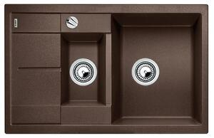 BLANCO METRA 6 S Lavello da incasso compatto / SILGRANITE / Cafe / bifacciale / eccentrico -