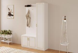 Skye Decor, modello Rb-092, appendiabiti, bianco opaco, pannello di particelle di legno, 120 x 200 x 35 cm