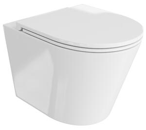 LAVITA WC sospeso Galve | WC sospeso | Coperchio WC con chiusura ammortizzata e cerniere in metallo | WC sospeso senza brida | Vaso WC | Bianco