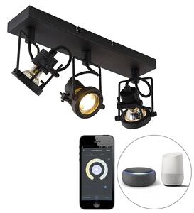 Smart spot nero a 3 luci incluso Wifi GU10 - Suplux