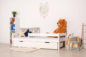 Letto per bambini Paul con barriera - bianco - letto senza spazio di archiviazione 180x80 cm