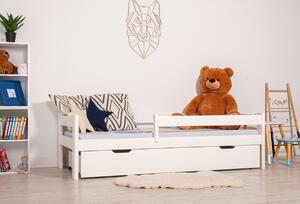 Letto per bambini Paul con barriera - bianco - letto senza spazio di archiviazione 180x80 cm