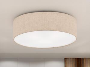 Plafoniera LED 40cm paralume in tessuto lino beige - Lampada da soffitto soggiorno e corridoio