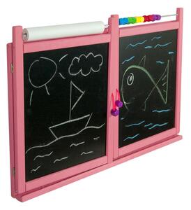 Lavagna magnetica/per gessi da parete per bambini - rosa