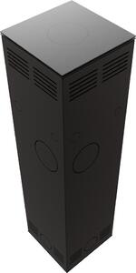 Stufa in acciaio KRATKI TORA/L 8 kW Ø 150 quarzo sinterizzato FOKOS SALE rivestimento nero