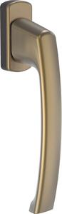 Maniglia per finestre Maco Harmony altezza 58 mm con camma 10/12 mm e perno quadro 7x32 mm Maniglia per finestre, alluminio anodizzato bronzo