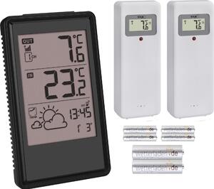 TFA 35.1170.01. Stazione meteorologica speciale 2 trasmettitori esterni Orologio radiocontrollato con data Tendenza meteorologica Sveglia: con batterie
