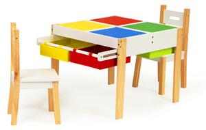 Tavolo per bambini in legno con sedie Creative
