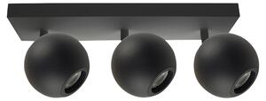 ENOVALITE GLOBE plafoniera, attacco GU10, IP20, Ø10cm, 3 fiamme, nero
