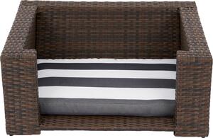 Teamson Pets Clotho: Letto a castello in rattan, adatto per interni ed esterni, per gatti o cani di piccola taglia