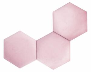 Pannello imbottito Hexagon - rosa cipria - CON