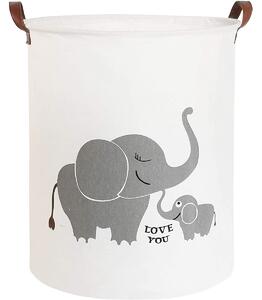 Cesto per giocattoli elefanti