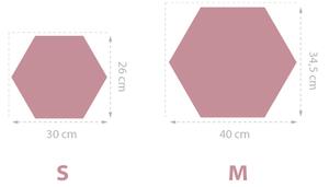 Pannello imbottito Hexagon - rosa - M