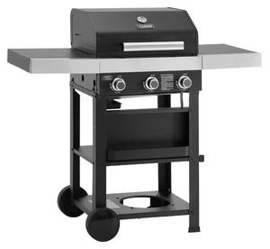 TAINO WABAYA 3+0 barbecue a gas carrello 3 bruciatori bruciatore nero opaco