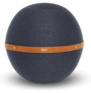 Poltrona a forma di pallone, ergonomica, 55 cm di altezza, color blu oceano, realizzata a mano