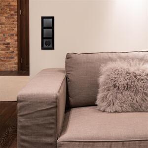Set di interruttori e prese McPower Flair "Door 3way", 4 pezzi, antracite, cornice in vetro nero
