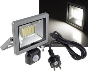 Luce LED per esterni con rilevatore di movimento 30W 2100 lumen IP44 Cavo da 1,5 m con spina, grigio/nero