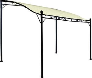Padiglione DEGAMO Padiglione da terrazza Padiglione da giardino MANTOVA 3 x 2,5 metri, struttura in acciaio nero, telo impermeabile rivestito ecru