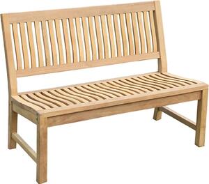 LEX 'Picadelly', panca da esterno in teak senza braccioli, 120 cm