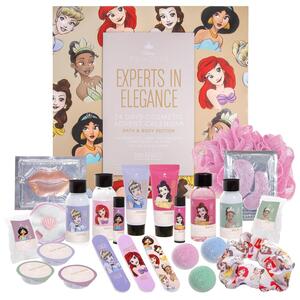 MAD Beauty - Calendario dell'Avvento delle Principesse Disney con 24 prodotti per il trucco e la cosmesi, Calendario dell'Avvento delle Principesse del benessere per le donne con maschera per il viso