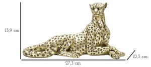 Scultura Leopardo Points Sdraiato H Cm 13,9