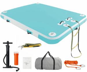 Piattaforma galleggiante gonfiabile, dimensioni 180x150x15 cm, colore verde
