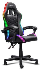 Sedia da gaming con illuminazione RGB a LED, regolabile, colore nero, 178 colori