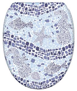Sedile WC SANILO® con chiusura ammortizzata e chiusura rapida Mosaic World, coperchio WC direttamente dal produttore, coperchio per WC, sedile WC, coperchio per WC