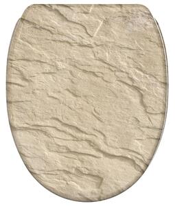 Sedile WC SANILO® con chiusura ammortizzata e chiusura rapida, colore Sand Stone, coperchio WC direttamente dal produttore, coperchio per WC, sedile WC, coperchio per WC
