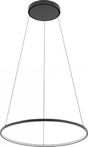 Lampada a sospensione LED alluminio metallo rotonda Ø 60 cm H: max. 96 cm Nero 2700 K bianco caldo 660 lm Moderno