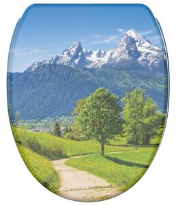 SANILO® Sedile per WC con sistema di chiusura rallentata e fissaggio rapido, modello Alpen. Sedile per WC direttamente dal produttore. Termini alternativi: copriwater, sedile per WC
